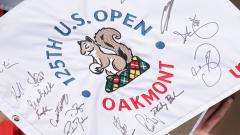 A US Open signed flag